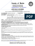 Emt Day Course: Class Begins: Class Ends: Class Meets: Location