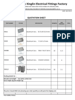 Quotation Sheet: Aluminum Box 92.5x38.5x31mm 50 2.9