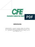 Especificaciones y Condiciones de Brecha Forestal