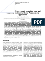 Remediation of Heavy Metals in Drinking Water and Wastewater Treatment Systems: Processes and Applications