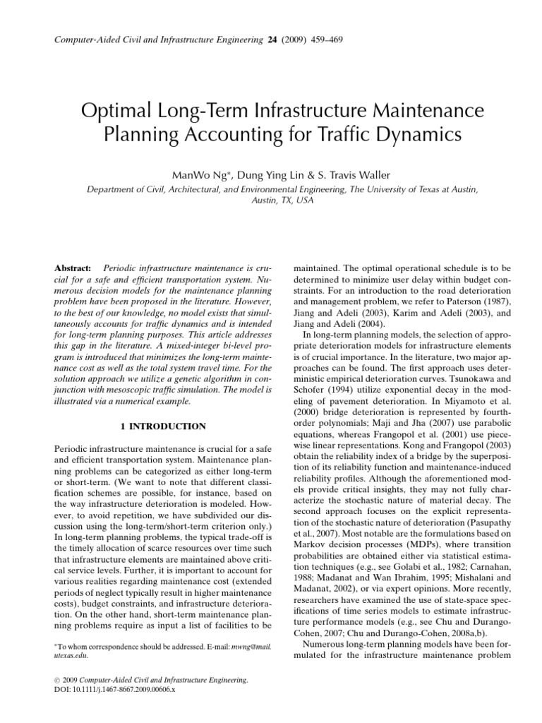 Long-Term Infrastructure Maintenance Model | PDF | Mathematical ...