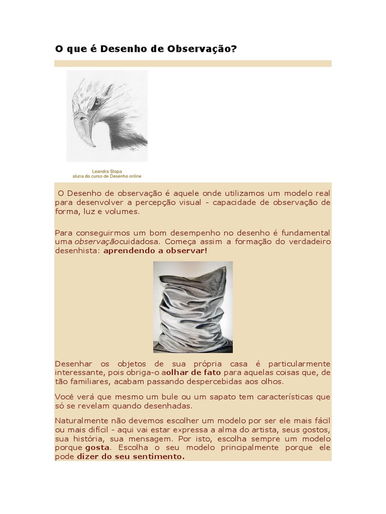 O que é Desenho de Observação? | PDF | Desenho | Árvores