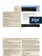 (Consumer) Tips for Financial Transactions