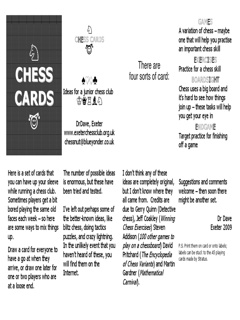 Chesscards PDF | PDF | Board Games | Chess