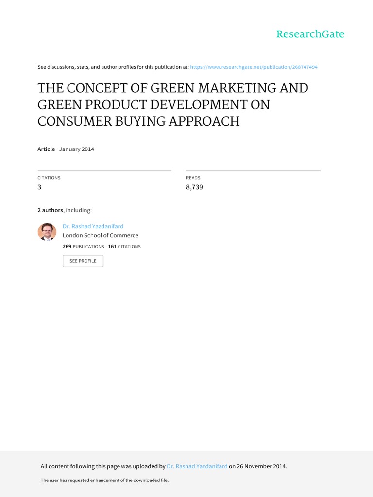Green Marketing | PDF | Environmentalism | Marketing