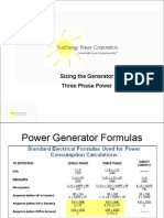 Sizing The Generator Three Phase Power