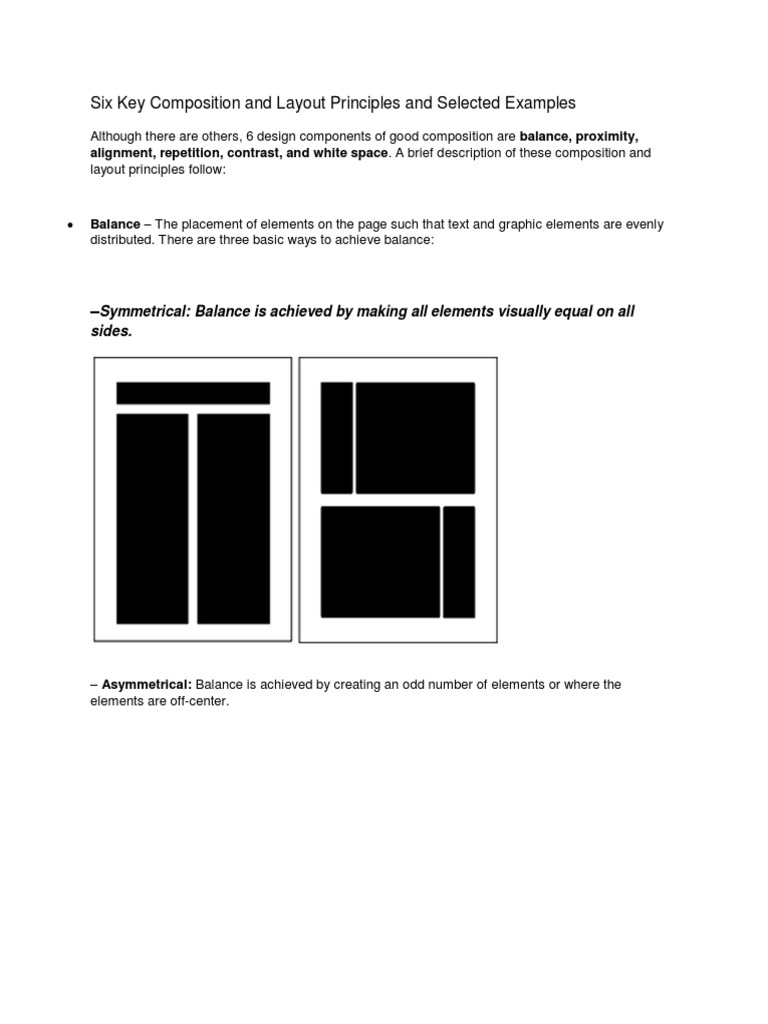 Six Key Composition and Layout Principles and Selected Examples | PDF ...