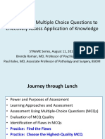 Transforming Multiple Choice Questions To Effectively Assess Application of Knowledge