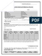 Personal Finance Application Format