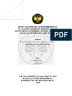 Tingkat Komunikasi Interpersonal Mahasiswa Jurusan Bimbingan Dan Konseling Universitas Negeri Semarang ANGKATAN TAHUN 2011, 2012 DAN 2013