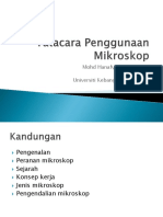 Tatacara Penggunaan Mikroskop