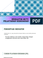 5. Indikator Mutu Pelayanan Kebidanan