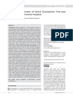 Surgical Management of Spinal Dysraphism: Five - Year Experience in A Central Hospital