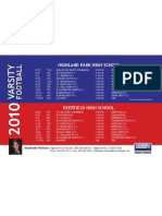 Highland Park and Deerfield High School Varisty Football Schedules