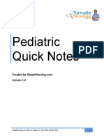 Pediatric Quick Notes