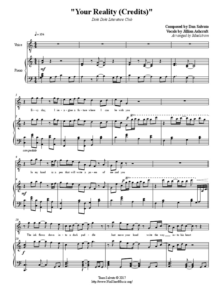 Doki Doki Literature Club Your Reality Credits Pdf