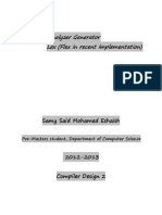 Lexical Analyzer Generator Lex (Flex in Recent Implementation)