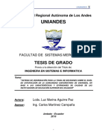 Sistema de información UNIANDES satisfacción