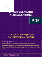 Latar Belakang Kebijakan SMK3