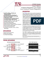 Features Description: LT3032 Series Dual 150ma Positive/Negative Low Noise Low Dropout Linear Regulator