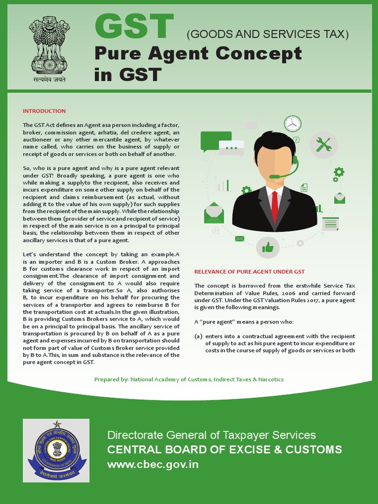 Understanding Pure Agent in GST | PDF | Value Added Tax | Taxes