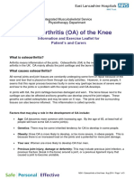 Osteoarthritis of The Knee - Patient Information and Exercises - PHYSIO 001