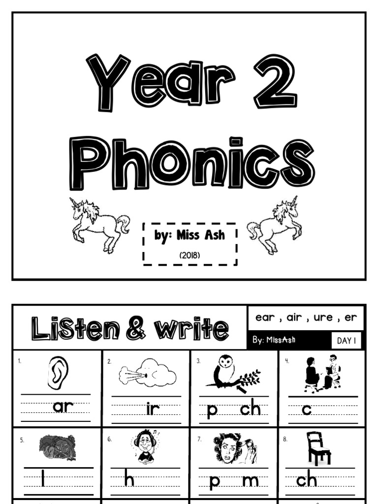year 2 phonics homework