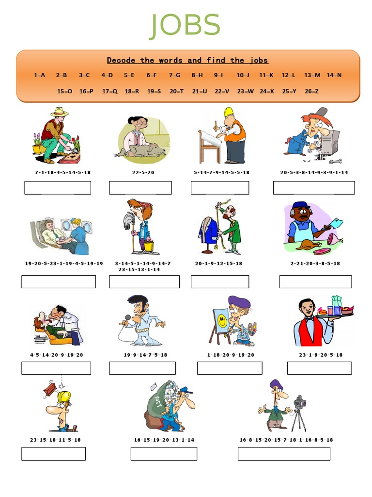 Decode The Jobs2 Fun Activities Games - 826 | PDF