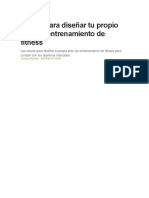 Claves para Diseñar Tu Propio Plan de Entrenamiento de Fitness