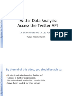 Twitter Data API and Working With Text Course Slides