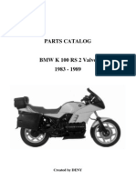 BMW k100 Rs 2 Valve 83-89 Parts Catalog Eng