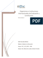 Organismos e Instituciones Internacionales de Evaluación y Certificación