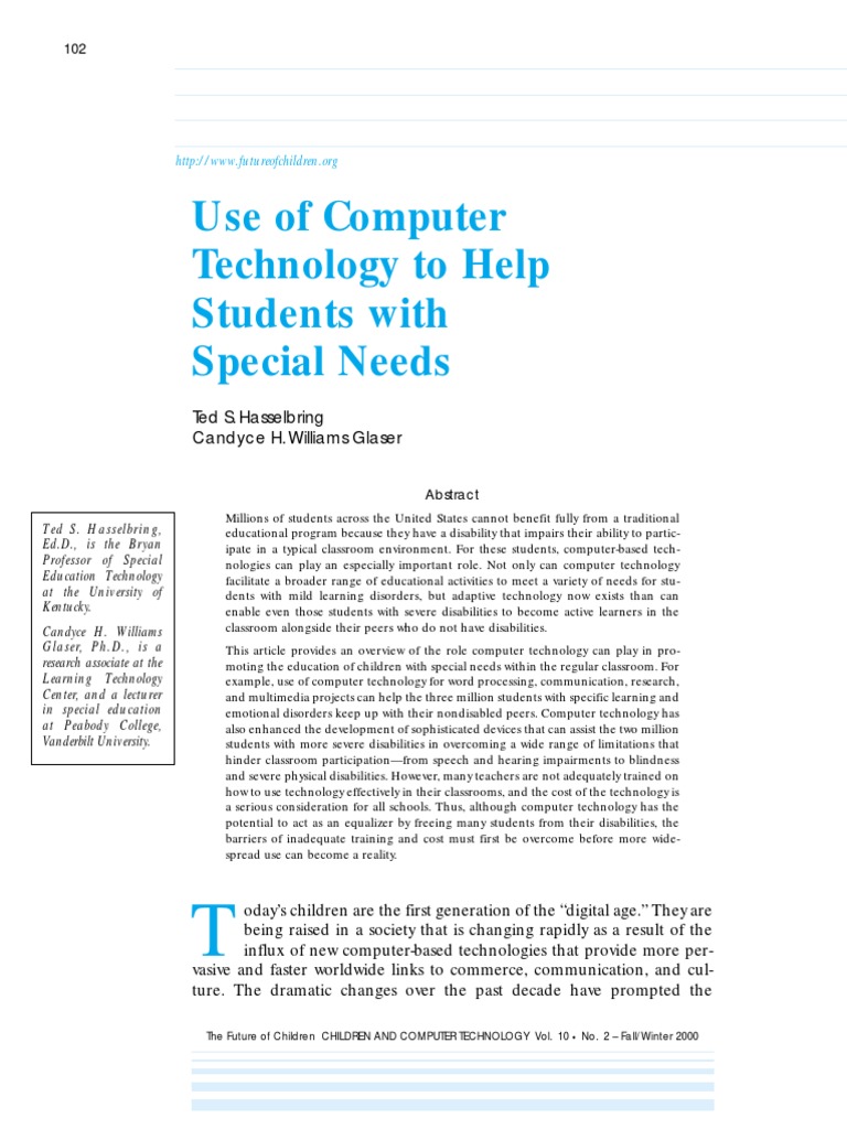 Student With Special Need PDF | PDF | Special Education | Hearing Loss