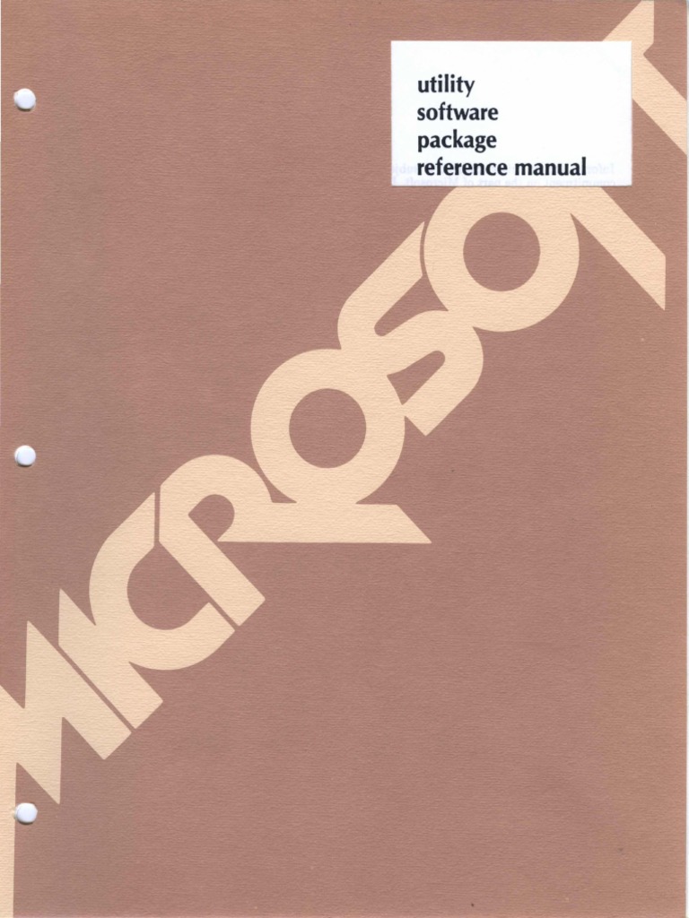 Macro Assembler 1981 Microsoft 8086 Utility Software PackageMacro Assembler 1981 Microsoft 8086 Utility Software Package