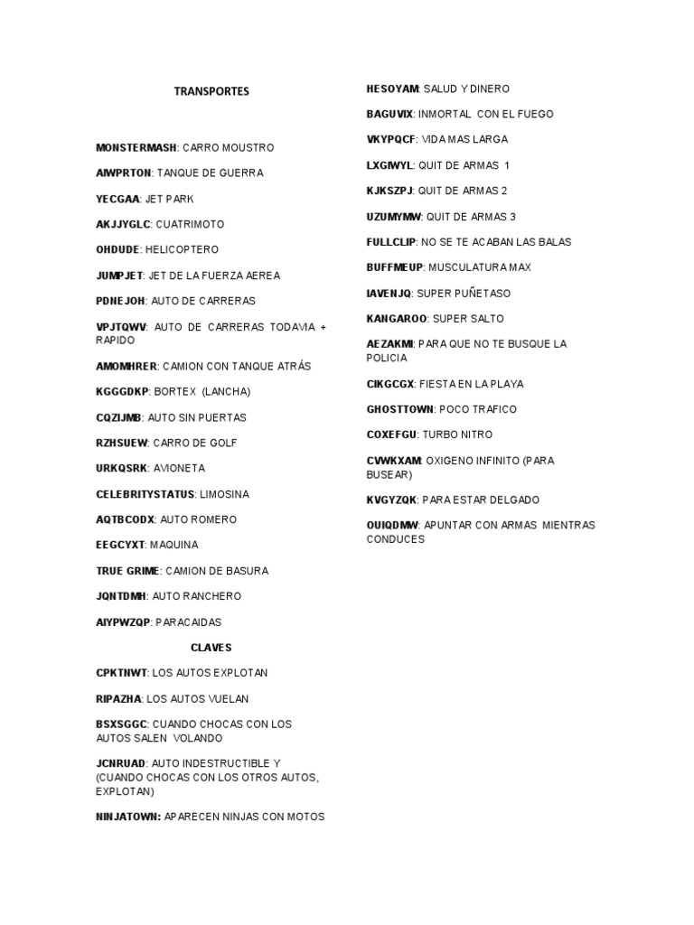 Claves Del San Andreas PDF