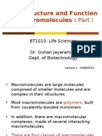 BT1010-Lec3-Structure and Function of Macromolecules I - Polysaccharides and Lipids