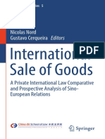 International Sale of Goods a Private International Law Comparative and Prospective Analysis of Sino-European Relations
