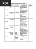 English Activities for Transition Weeks 2017