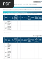 Financial Close Process Controls Questionnaire