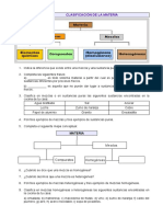 Actividades Clasificacion Materia