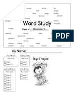 Spelling Worksheets Nov