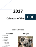 Calendar of The Year