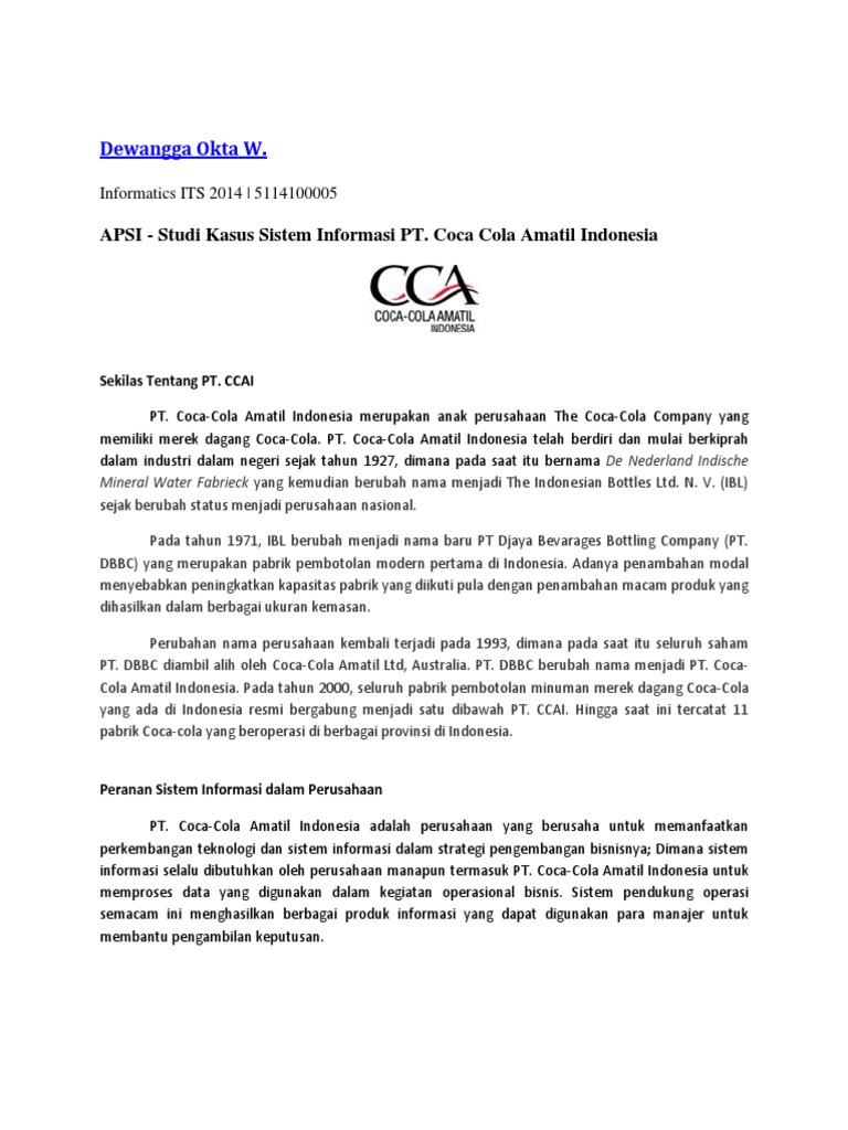Contoh Kasus SIA | PDF