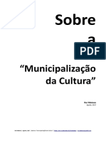 Sobre A Municipalizacao Da Cultura PDF