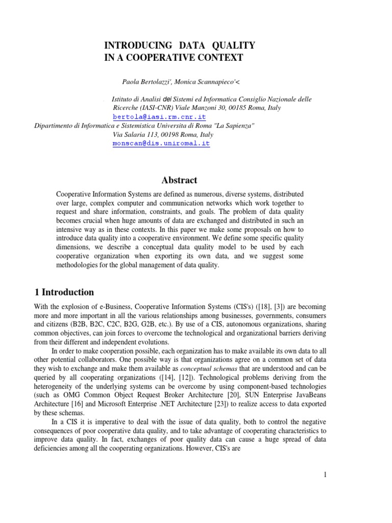 Enhancing Data Quality in Cooperatives | PDF | Data Quality ...