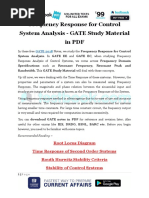 Frequency Response for Control System Analysis - GATE Study Material in PDF