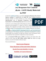 Frequency Response for Control System Analysis - GATE Study Material in PDF