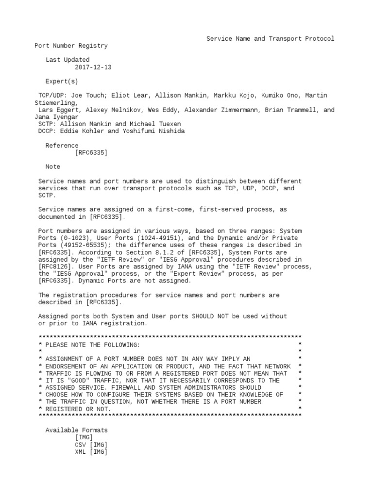 Service Names Port Numbers  PDF Pertaining To 221 Dd Form 2501 Courier Authorization Card Template