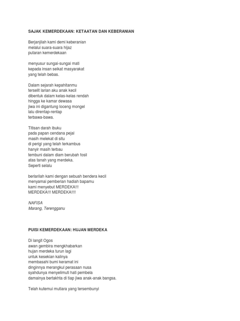A Sajak Kemerdekaan  PDF
