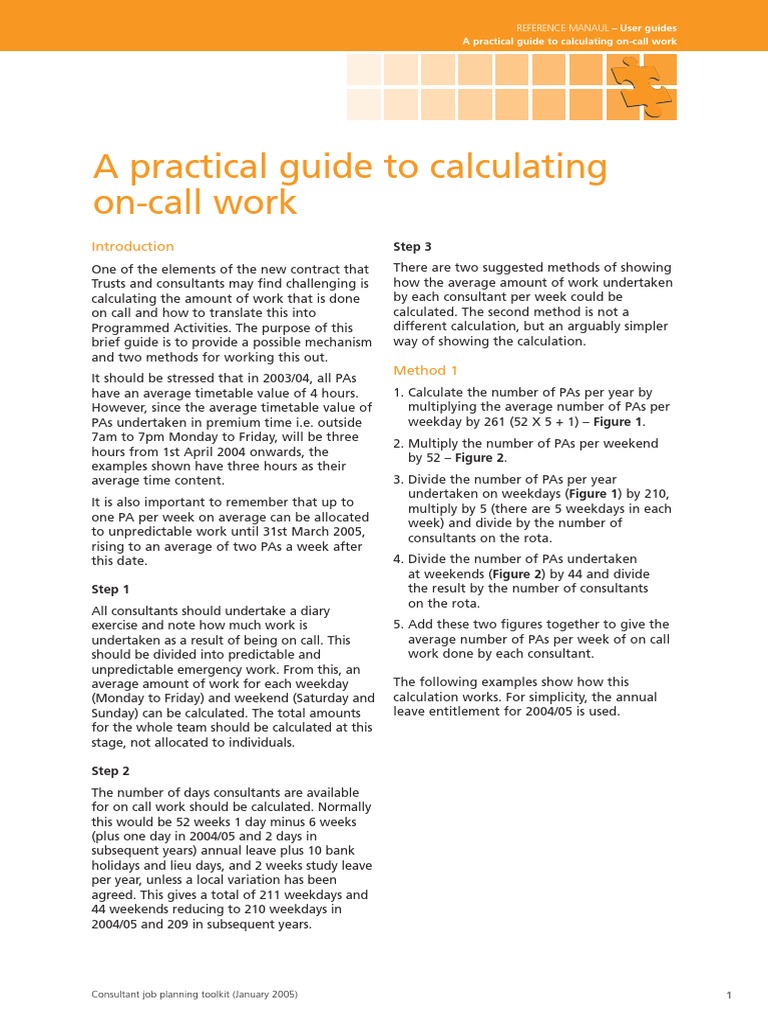 On-Call Work Calculation Guide | PDF | Workweek And Weekend | Business